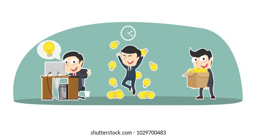 Businessman full idea