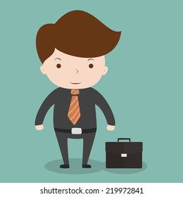 Businessman full length portrait,Vector EPS 10
