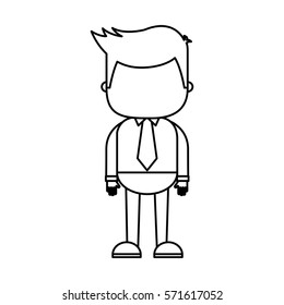 businessman funny character icon vector illustration design