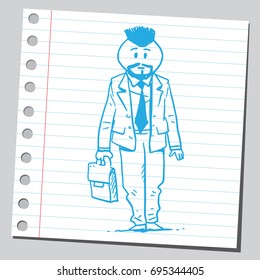 Businessman with funny haircut