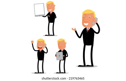 Businessman with gadget