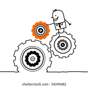 businessman & gear