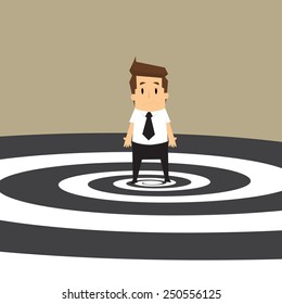 Businessman get confused.vector