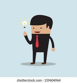 Businessman get the good idea, VECTOR, EPS10