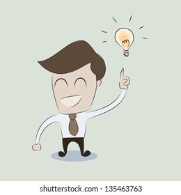 Businessman get the idea