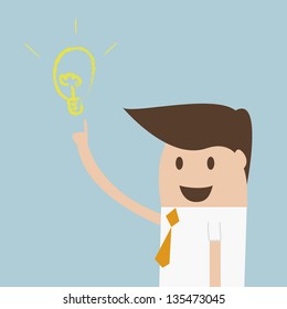 Businessman get the idea