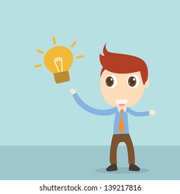 Businessman get idea