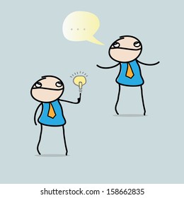 Businessman get the idea