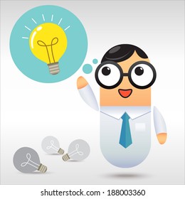 Businessman get idea