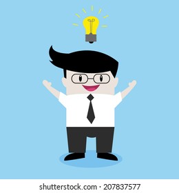 Businessman get the idea 