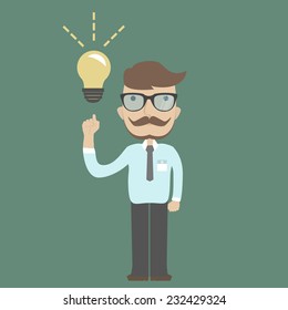 Businessman get the idea