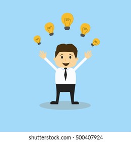 Businessman get the idea