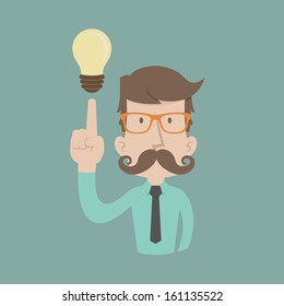 Businessman get idea , eps10 vector format