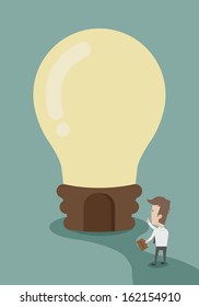 Businessman get idea , eps10 vector format