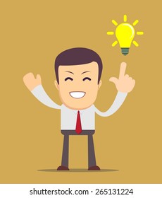 Businessman get the idea Stock vector illustration