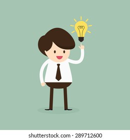 Businessman get the idea - Vector