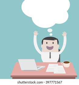Businessman gets idea - Vector