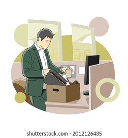 businessman getting fired from his job