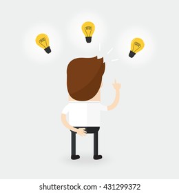 businessman getting a lot of ideas
