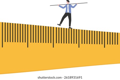 Businessman getting more and more debt, business concept

