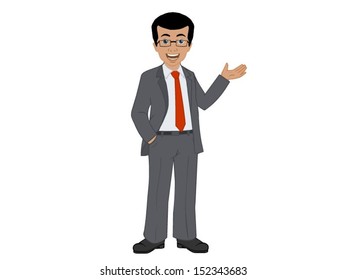 businessman giving presentation