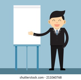 Businessman giving a presentation 