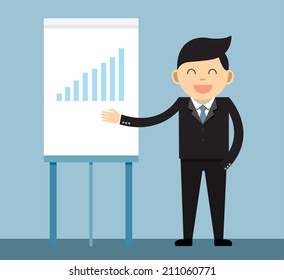 Businessman giving a presentation 