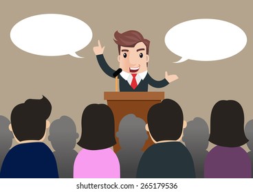 Businessman giving a presentation