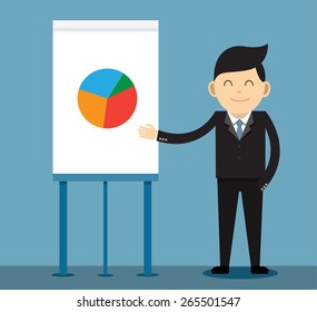 Businessman giving a presentation