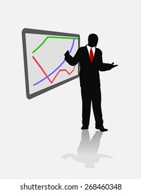 Businessman giving presentation