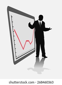 Businessman giving presentation
