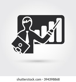 businessman giving a presentation