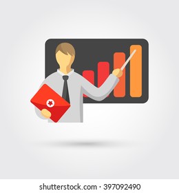 businessman giving a presentation