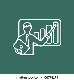 businessman giving a presentation