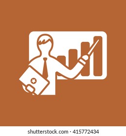 businessman giving a presentation