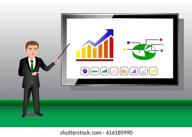 Businessman giving a presentation