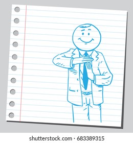 Businessman giving time out gesture