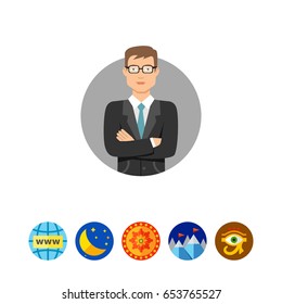 Businessman in glasses
