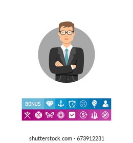 Businessman in glasses