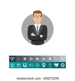 Businessman in glasses