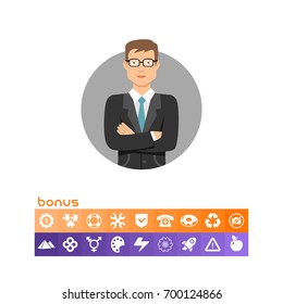Businessman in glasses