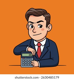 Businessman in glasses frightened by financial miscalculation.