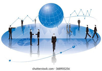 Businessman and global image