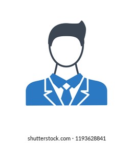 Businessman Glyph Vector Icon