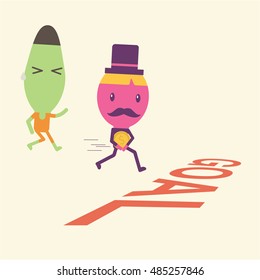 Businessman goal to successful Business concept idea