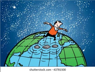 Businessman going oversea to europe