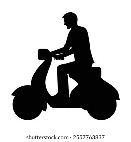 Businessman Going to Work Silhouette Icon for Professional and Corporate Themes