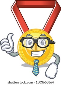Businessman gold medal with the character shape