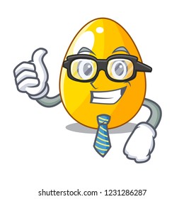 Businessman golden eggo on isolated image mascot