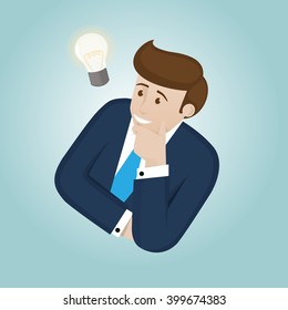 The businessman got idea
